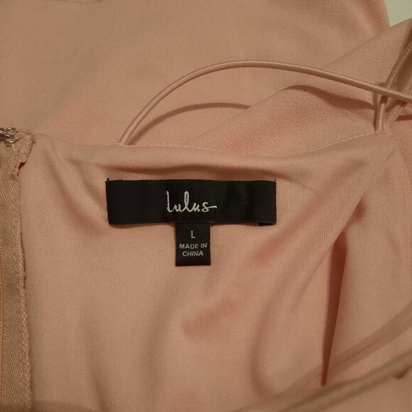 Lulus Womens Reason To Celebrate Dress Large Pink Off Shoulder Bodycon Mini Sexy - Picture 4 of 8